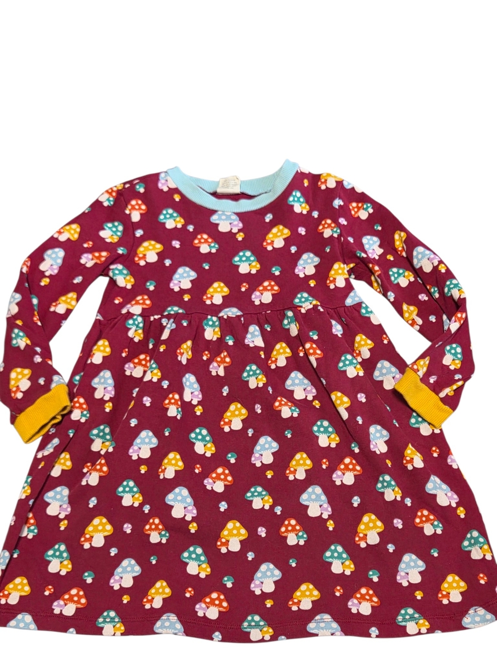 Girls' Little Bird Jools Oliver Next Burgundy maroon Mushroom french terry Dress